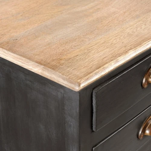 Maisons Du Monde Tables De Chevet Table De Chevet 2 Tiroirs En Manguier Gris 7 Maisons Du Monde Tables De Chevet Table De Chevet 2 Tiroirs En Manguier Gris â Image 5