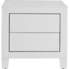 Kare Design Tables De Chevet Table De Chevet 2 Tiroirs En Verre Blanc -Tables De Chevet Soldes table de chevet 2 tiroirs en verre blanc