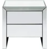 Kare Design Tables De Chevet Table De Chevet 2 Tiroirs En Verre Miroir -Tables De Chevet Soldes table de chevet 2 tiroirs en verre miroir