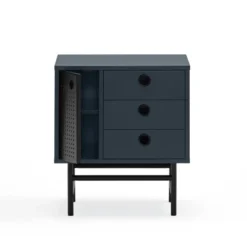 TEULAT Tables De Chevet Table De Chevet 2 Tiroirs Et 1 Porte En En Bleu Foncé Et Noir 12 TEULAT Tables De Chevet Table De Chevet 2 Tiroirs Et 1 Porte En En Bleu Foncé Et Noir -Tables De Chevet Soldes table de chevet 2 tiroirs et 1 porte en en bleu fonce et noir 4