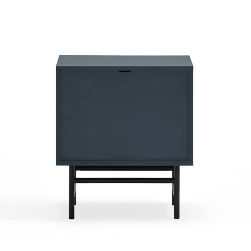TEULAT Tables De Chevet Table De Chevet 2 Tiroirs Et 1 Porte En En Bleu Foncé Et Noir 8 TEULAT Tables De Chevet Table De Chevet 2 Tiroirs Et 1 Porte En En Bleu Foncé Et Noir – Image 6