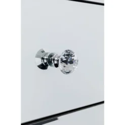 Kare Design Tables De Chevet Table De Chevet 3 Tiroirs En Verre Miroir -Tables De Chevet Soldes table de chevet 3 tiroirs en verre miroir 2