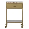 Bepurehome Tables De Chevet Table De Chevet à Roulettes En Marbre Doré 1 Bepurehome Tables De Chevet Table De Chevet à Roulettes En Marbre Doré -Tables De Chevet Soldes table de chevet a roulettes en marbre dore