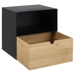 Toilinux Tables De Chevet Table De Chevet à Suspendre Avec 1 Tiroir Beige -Tables De Chevet Soldes table de chevet a suspendre avec 1 tiroir beige 2