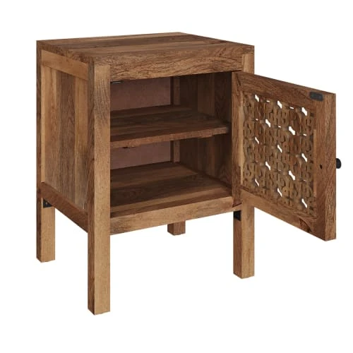 Rendez Vous Déco Tables De Chevet Table De Chevet Ajourée En Bois De Manguier 4 Rendez Vous Déco Tables De Chevet Table De Chevet Ajourée En Bois De Manguier – Image 2