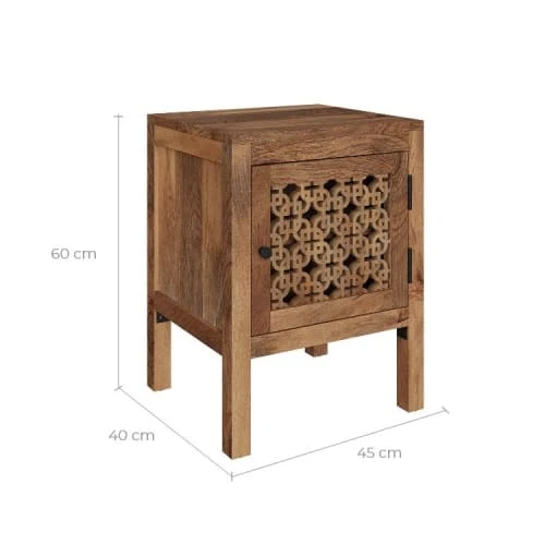 Rendez Vous Déco Tables De Chevet Table De Chevet Ajourée En Bois De Manguier 5 Rendez Vous Déco Tables De Chevet Table De Chevet Ajourée En Bois De Manguier – Image 3