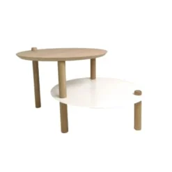 DIZY Design Tables De Chevet Good Is Beautiful Table De Chevet Avec 2 Plateaux Décalés En Chêne & Métal Blanc 11 DIZY Design Tables De Chevet Good Is Beautiful Table De Chevet Avec 2 Plateaux Décalés En Chêne & Métal Blanc -Tables De Chevet Soldes table de chevet avec 2 plateaux decales en chene metal blanc 5