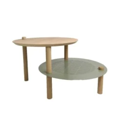 DIZY Design Tables De Chevet Good Is Beautiful Table De Chevet Avec 2 Plateaux Décalés En Chêne & Métal Blanc 12 DIZY Design Tables De Chevet Good Is Beautiful Table De Chevet Avec 2 Plateaux Décalés En Chêne & Métal Blanc -Tables De Chevet Soldes table de chevet avec 2 plateaux decales en chene metal vert 5