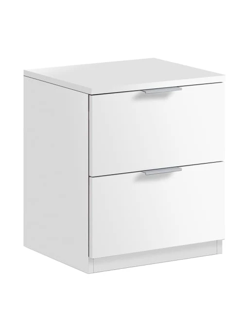 Dmora Tables De Chevet Table De Chevet Avec 2 Tiroirs Effet Bois Blanc 3 Dmora Tables De Chevet Table De Chevet Avec 2 Tiroirs Effet Bois Blanc