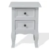 Mobili Rebecca Tables De Chevet Table De Chevet Avec 2 Tiroirs En MDF Blanc 1 Mobili Rebecca Tables De Chevet Table De Chevet Avec 2 Tiroirs En MDF Blanc -Tables De Chevet Soldes table de chevet avec 2 tiroirs en mdf blanc