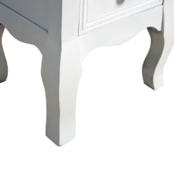 Mobili Rebecca Tables De Chevet Table De Chevet Avec 2 Tiroirs En MDF Blanc -Tables De Chevet Soldes table de chevet avec 2 tiroirs en mdf blanc 4