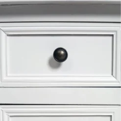 Mobili Rebecca Tables De Chevet Table De Chevet Avec 2 Tiroirs En MDF Blanc -Tables De Chevet Soldes table de chevet avec 2 tiroirs en mdf blanc 5