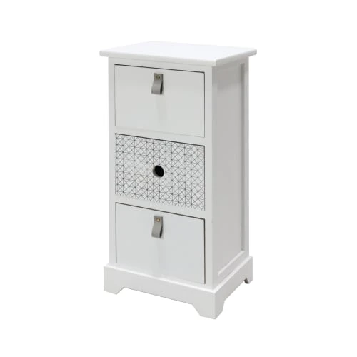 Mobili Rebecca Tables De Chevet Table De Chevet Avec 2 Tiroirs MDF Blanc 5 Mobili Rebecca Tables De Chevet Table De Chevet Avec 2 Tiroirs MDF Blanc – Image 3