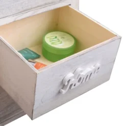 Mobili Rebecca Tables De Chevet Table De Chevet Avec 3 Tiroirs En Bois Blanc -Tables De Chevet Soldes table de chevet avec 3 tiroirs en bois blanc 10