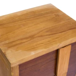 Mobili Rebecca Tables De Chevet Table De Chevet Avec 3 Tiroirs En Bois Brun -Tables De Chevet Soldes table de chevet avec 3 tiroirs en bois brun 4