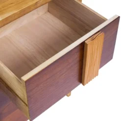 Mobili Rebecca Tables De Chevet Table De Chevet Avec 3 Tiroirs En Bois Brun -Tables De Chevet Soldes table de chevet avec 3 tiroirs en bois brun 5