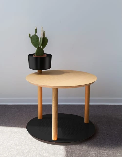 DIZY Design Tables De Chevet Good Is Beautiful Table De Chevet Avec Bol En Chêne Et Métal Noir 5 DIZY Design Tables De Chevet Good Is Beautiful Table De Chevet Avec Bol En Chêne Et Métal Noir – Image 3