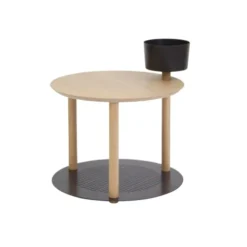 DIZY Design Tables De Chevet Good Is Beautiful Table De Chevet Avec Bol En Chêne Et Métal Noir