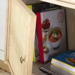 Casâme Tables De Chevet Table De Chevet Avec Cannage, Plaquée Frêne H71cm - Beige -Tables De Chevet Soldes table de chevet avec cannage plaquee frene h71cm beige 5