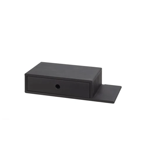 WOODEK Tables De Chevet Table De Chevet Avec étagère à Droite En Hêtre Noir 6 WOODEK Tables De Chevet Table De Chevet Avec étagère à Droite En Hêtre Noir – Image 4