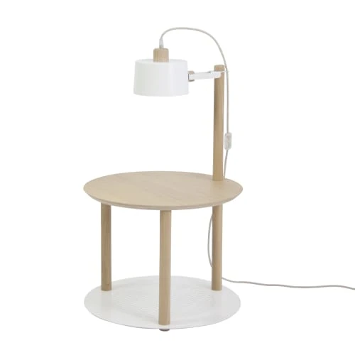 DIZY Design Tables De Chevet Good Is Beautiful Table De Chevet Avec Lampe En Chêne Et Métal Blanc 3 DIZY Design Tables De Chevet Good Is Beautiful Table De Chevet Avec Lampe En Chêne Et Métal Blanc