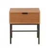 Meubles & Design Tables De Chevet Table De Chevet Avec Tiroir En Bois Et Métal -Tables De Chevet Soldes table de chevet avec tiroir en bois et metal