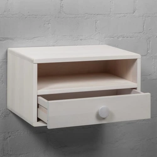 WOODEK Tables De Chevet Table De Chevet Avec Tiroir En Bouleau Blanc 7 WOODEK Tables De Chevet Table De Chevet Avec Tiroir En Bouleau Blanc – Image 5