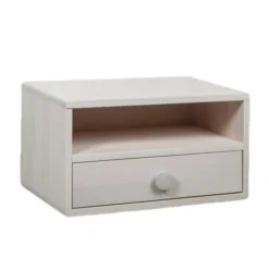 WOODEK Tables De Chevet Table De Chevet Avec Tiroir En Bouleau Blanc