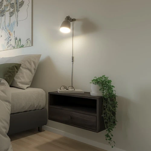 WOODEK Tables De Chevet Table De Chevet Avec Tiroir En Bouleau Noir 5 WOODEK Tables De Chevet Table De Chevet Avec Tiroir En Bouleau Noir – Image 3