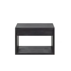 WOODEK Tables De Chevet Table De Chevet Avec Tiroir En Hêtre Noir Grand