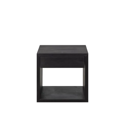 WOODEK Tables De Chevet Table De Chevet Avec Tiroir En Hêtre Noir 3 WOODEK Tables De Chevet Table De Chevet Avec Tiroir En Hêtre Noir