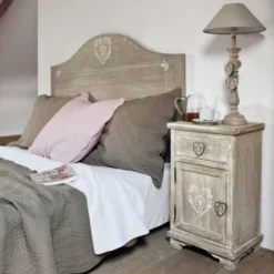 Maisons Du Monde Tables De Chevet Table De Chevet Avec Tiroir En Paulownia Grisée -Tables De Chevet Soldes table de chevet avec tiroir en paulownia grisee 1000 1 32 103803 3