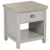 Beliani Tables De Chevet Table De Chevet Avec Tiroir Gris Et Effet Bois Clair -Tables De Chevet Soldes table de chevet avec tiroir gris et effet bois clair