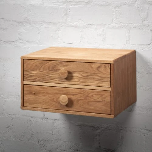 WOODEK Tables De Chevet Table De Chevet Avec Tiroirs En Chêne Massif Huilé 5 WOODEK Tables De Chevet Table De Chevet Avec Tiroirs En Chêne Massif Huilé – Image 3