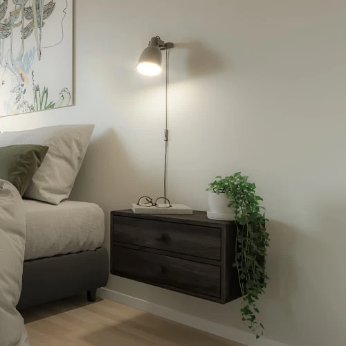 WOODEK Tables De Chevet Table De Chevet Avec Tiroirs En Hêtre Noir 4 WOODEK Tables De Chevet Table De Chevet Avec Tiroirs En Hêtre Noir – Image 2