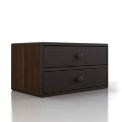 WOODEK Tables De Chevet Table De Chevet Avec Tiroirs En Hêtre Noyer