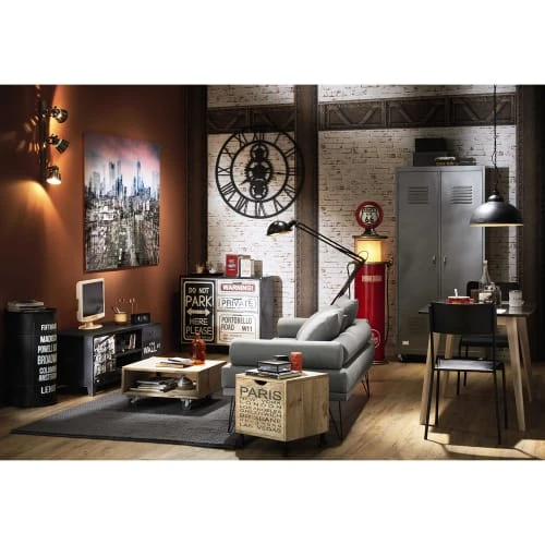 Maisons Du Monde Tables De Chevet Table De Chevet Bidon En Métal Noire L 40 Cm 7 Maisons Du Monde Tables De Chevet Table De Chevet Bidon En Métal Noire L 40 Cm – Image 5