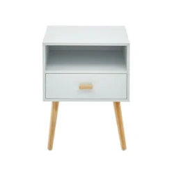 Baita Tables De Chevet Table De Chevet Blanc 1 Tiroir 40cm