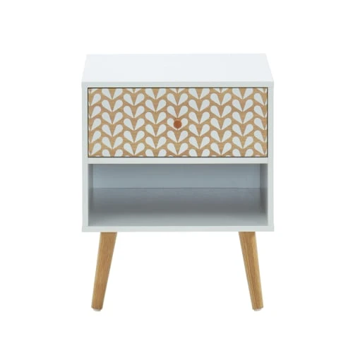 Baita Tables De Chevet Table De Chevet Blanc Et Effet Chêne 1 Tiroir 40cm 3 Baita Tables De Chevet Table De Chevet Blanc Et Effet Chêne 1 Tiroir 40cm