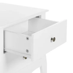 Beliani Tables De Chevet Table De Chevet Blanche 2 Tiroirs -Tables De Chevet Soldes table de chevet blanche 2 tiroirs 4
