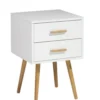 Beliani Tables De Chevet Table De Chevet Blanche 40 Cm -Tables De Chevet Soldes table de chevet blanche 40 cm