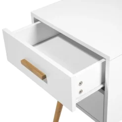 Beliani Tables De Chevet Table De Chevet Blanche 40 Cm -Tables De Chevet Soldes table de chevet blanche 40 cm 5