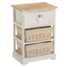 Wadiga Tables De Chevet Table De Chevet Bois 1 Tiroir + 2 Paniers -Tables De Chevet Soldes table de chevet bois 1 tiroir 2 paniers