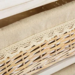 Wadiga Tables De Chevet Table De Chevet Bois 1 Tiroir + 2 Paniers -Tables De Chevet Soldes table de chevet bois 1 tiroir 2 paniers 3