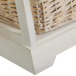 Wadiga Tables De Chevet Table De Chevet Bois 1 Tiroir + 3 Paniers 40x29x73cm -Tables De Chevet Soldes table de chevet bois 1 tiroir 3 paniers 40x29x73cm 2