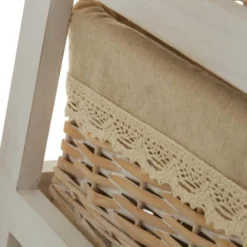 Wadiga Tables De Chevet Table De Chevet Bois 1 Tiroir + 3 Paniers 40x29x73cm -Tables De Chevet Soldes table de chevet bois 1 tiroir 3 paniers 40x29x73cm 3