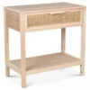 Wadiga Tables De Chevet Table De Chevet Bois 1 Tiroir Cannage Rotin L55cm -Tables De Chevet Soldes table de chevet bois 1 tiroir cannage rotin l55cm