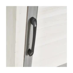 Wadiga Tables De Chevet Table De Chevet Bois Blanc Et Gris Cérusé - 40x29x74cm -Tables De Chevet Soldes table de chevet bois blanc et gris ceruse 40x29x74cm 2