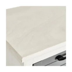 Wadiga Tables De Chevet Table De Chevet Bois Blanc Et Gris Cérusé - 40x29x74cm -Tables De Chevet Soldes table de chevet bois blanc et gris ceruse 40x29x74cm 4