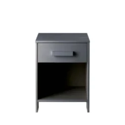 Woood Tables De Chevet Table De Chevet Bois Fsc Noir -Tables De Chevet Soldes table de chevet bois fsc gris anthracite